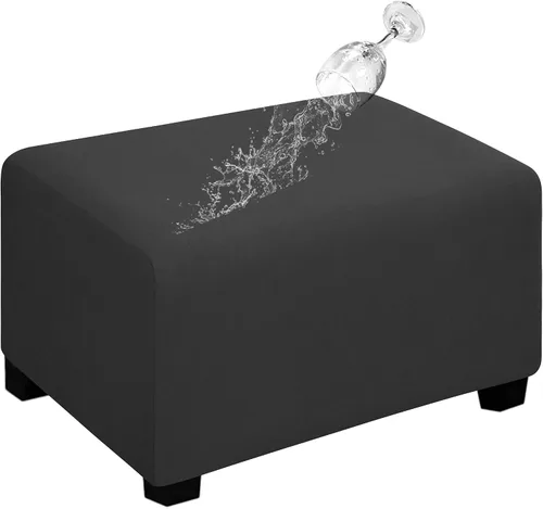 Vista 40 de Easy-Going Funda para Otomán Elástica 100% Doble Impermeable Rectangular Plegable Taburete de Almacenamiento Protector de Muebles Funda Suave