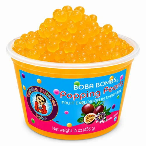 Vista 11 de Buddha Bubbles Boba - Perlas de Boba para reventar/estallar de primera calidad/Bombas de Boba / cobertura de postre (perlas de arándano)