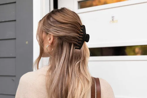 Vista 2 de FRAMAR - Pinzas grandes de garra para cabello grueso – Pinza grande para cabello grueso, pinzas grandes para mujeres, pinzas de garra para mujeres
