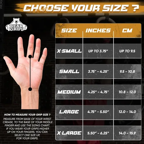 Vista 5 de Bear Grips Empuñaduras de dos agujeros, agarres de tres agujeros, empuñaduras sin agujeros, puños WOD para hombres y mujeres. Agarres de manos