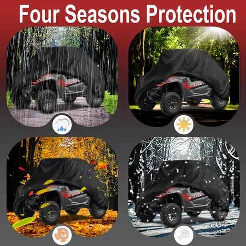 Vista 6 de Cubierta UTV de 2 plazas impermeable para todo tipo de clima, compatible con Yamaha Wolverine x2 850 1000 Rhino 450 660 700 YXZ1000R Ranger 500 570