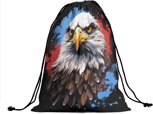 Vista 65 de Bolsa de agarre de gimnasia de piel de animal, bolsa de gimnasia con cordón ajustable, bolsa de cuerda para fauna silvestre, Mariposas Galaxy
