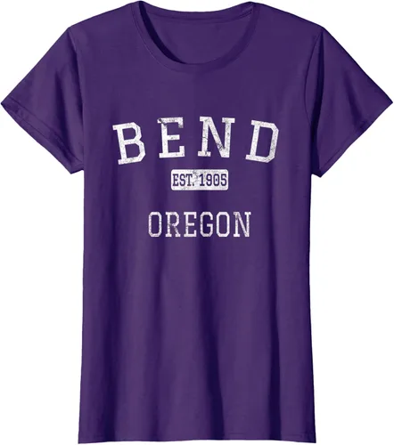 Vista 12 de Bend Oregon OR Camiseta vintage, Negro