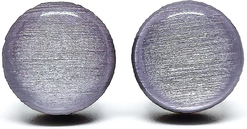 Vista 13 de Juego de Aretes de Tuercas, Brillo, 10 mm, Tuercas Redondas para Mujeres, Niñas y Hombres, Hecho a Mano, Postes de Acero Inoxidable para Orejas