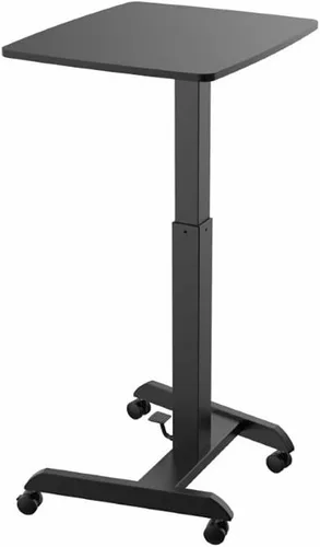 Vista 12 de Kantek Carrito móvil para laptop, altura ajustable (29-49 pulgadas), estación de trabajo para computadora portátil rodante 23.6 x 20.5 pulgadas