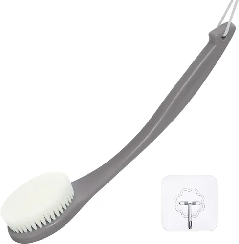 Vista 9 de Cepillo de ducha exfoliante para el cuerpo, nunca se moldea de 15 pulgadas, cepillo de espalda de mango largo para ducha, cepillo corporal