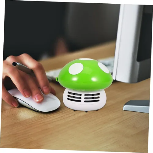 Vista 6 de Aspirador de escritorio de hongos Aspirador de escritorio Mini en forma de hongo Aspirador de polvo de mesa Aspirador de esquina portátil Pequeña
