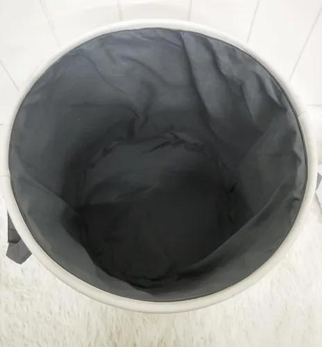 Vista 4 de Cestas de almacenamiento, cesta redonda plegable de algodón para el hogar, para guardería, juguetes, lavandería, ropa de bebé, cestas de regalo