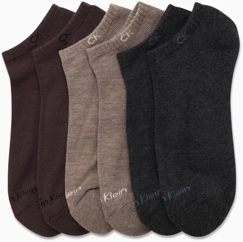Vista 14 de Calvin Klein Calcetines para hombre, mezcla de algodón, acolchados, sin talla, forro de calcetines atléticos (6 unidades)