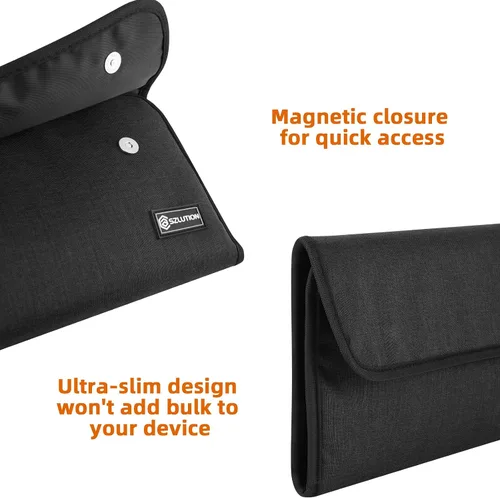 Vista 6 de Funda de viaje para accesorios de Apple, compatible con teclado mágico, trackpad, mouse - Funda (negro)