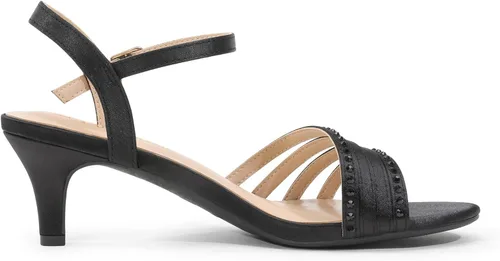 Vista 2 de DREAM PAIRS SDHS2406W - Zapatos de tacón bajo para mujer, puntera abierta, cómodos, para uso diario, casual, para bodas, fiestas, noche, sandalias