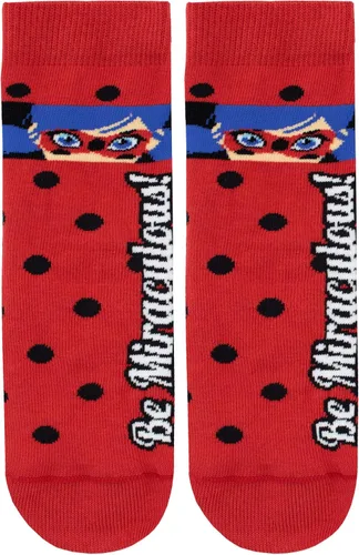 Vista 4 de Miraculous Ladybug Girls' Lady Bug Socks Pack of 3