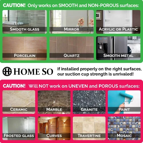 Vista 6 de HOME SO Ganchos con ventosa para toallas de ducha y baño, paquete de 1 – Ganchos de ventosa para colgar toallas, batas y abrigos – azulejos, puerta