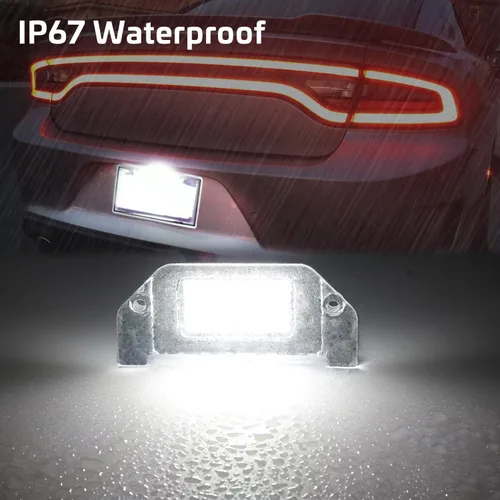 Vista 2 de Luces LED para matrícula compatibles con Dodge Challenger Charger Avenger Magnum Dart, 6000 K, color blanco