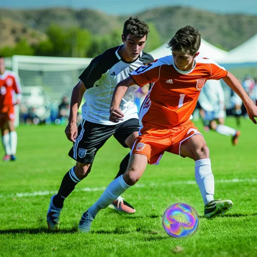 Vista 3 de Holographic Reflective Soccer Ball Glow in The Dark,Light up Soccer Ball for Night Training (with Pump)