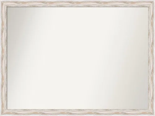 Vista 465 de Amanti Art Espejo personalizado, espejo de baño estrecho Alexandria White Wash, espejo de pared o espejo de tocador de baño sobre el fregadero