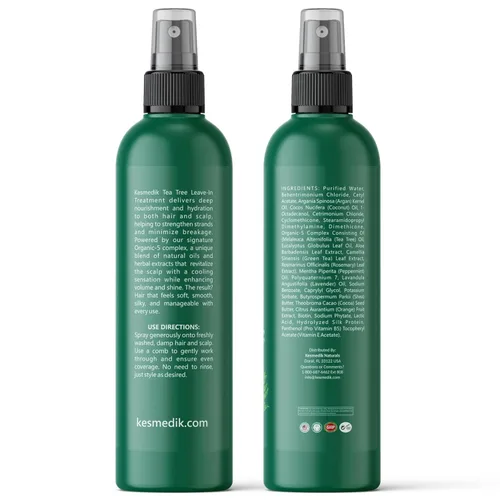 Vista 7 de Spray acondicionador sin enjuague con aceite de árbol de té, desenredante