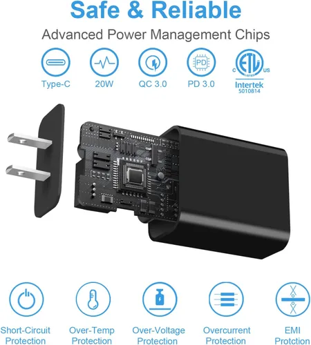 Vista 5 de Cargador USB C tipo C de carga rápida de 10 pies de largo para iPhone 17, 16, 15, paquete de 3 cargadores rápidos USB C para iPhone 17/17 Plus/17
