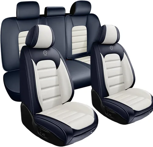 Vista 27 de Fundas de asiento para GMC Canyon 2004-2024, 2 fundas de asiento de automóvil de cuero, fundas protectoras de asiento impermeables, fundas