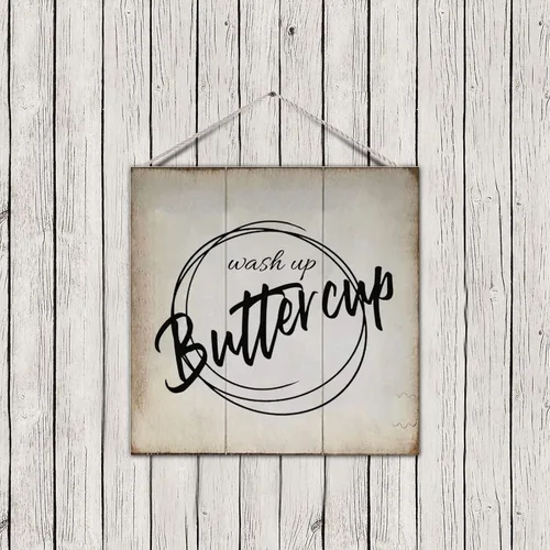 Vista 3 de Funny Bathroom Pallet Sign Plaque Wash Up Butter Cup Rural Wood Family Sign Board Country Bathroom Wall Hanging Decor for Toilet Restroom Bathroom