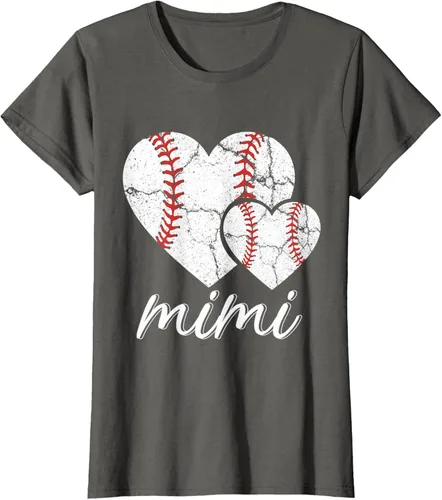 Vista 9 de Camiseta de béisbol Mimi para el Día de la Madre, Negro, S