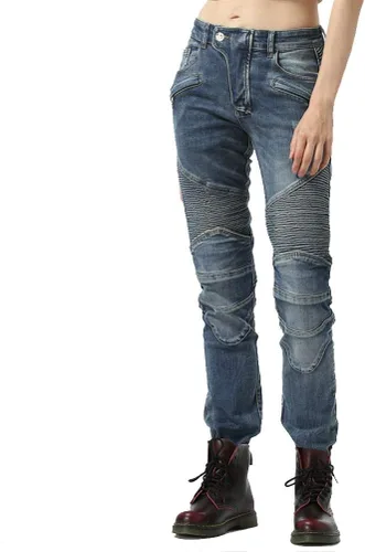 Vista 5 de Pantalones de motociclista para mujer con rodilleras y rodilleras