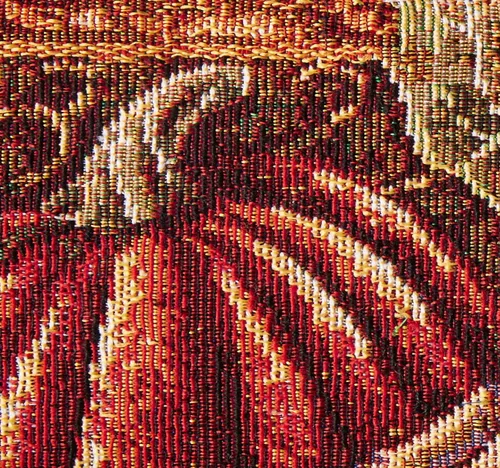 Vista 4 de Violet Linen Tapiz decorativo de algodón tejido de poliéster con hojas de otoño, girasoles, cosecha de otoño, 13 x 19 pulgadas, rectangular, juego