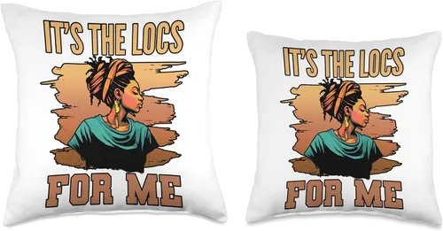 Vista 3 de Locs Afro Dreadlocks Love Natural Beauty Hair It's the Locs for Me Afro Hair - Almohada negra americana africana, 16 x 16 pulgadas, multicolor