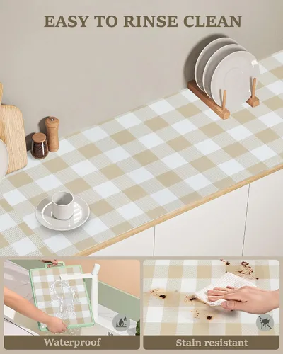 Vista 5 de Revestimiento de estante para armarios de cocina, forros de cajones no adhesivos antideslizantes de agarre fuerte, papel grueso para estantes