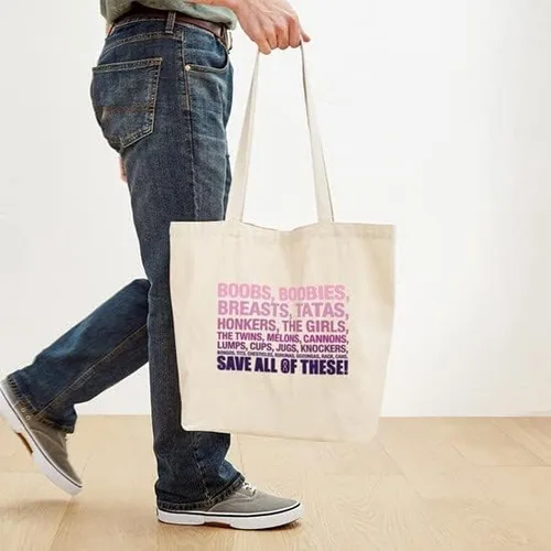 Vista 5 de CafePress Bolsa de lona natural para concientización sobre el cáncer de mama para guardar todo esto bolsa de compras