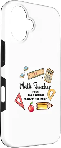 Vista 3 de Funny Math Teacher Humor Algebra Calculus Back to School Case for iPhone 16