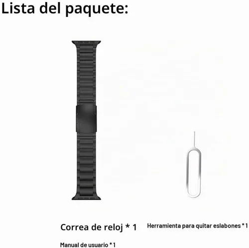 Vista 6 de LDFAS Correa de reloj compatible con Apple Watch Ultra 3/2 de 1.929 in, serie 11 de 1.811 in, correa de reloj de metal de titanio con cierre