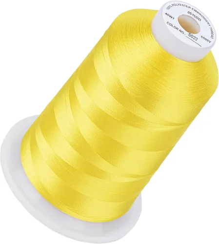 Vista 70 de Simthread 5500 yardas de hilo de bordar, 5000M de alto rendimiento 40WT 100% hilo de poliéster – 170+ colores vívidos, clasificado de alta velocidad