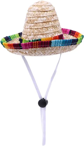 Vista 4 de Sombrero para perro, disfraz divertido para perro, ropa de chihuahua, decoraciones de fiesta mexicana