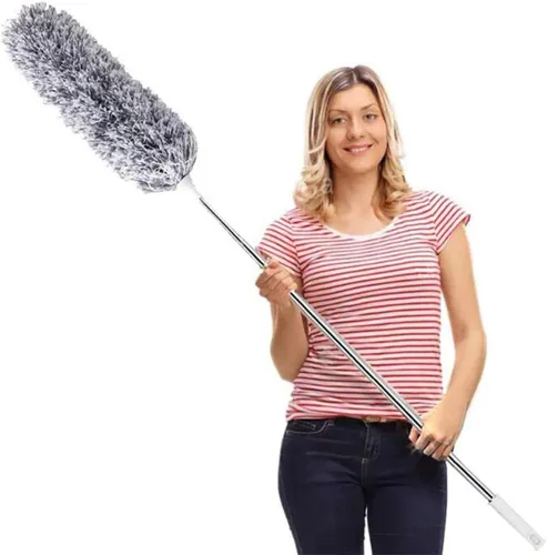 Vista 9 de DELUX Plumero de microfibra con 7 plumeros, reutilizables, flexibles, lavables, con poste de extensión extra largo de 100 pulgadas para limpiar