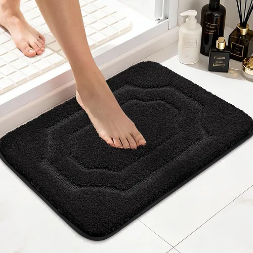 Vista 19 de BEQHAUSE Alfombra de Baño-Antideslizante-Tapete de Baño-Suave y Absorbente-Tapete de Ducha-Tapetes de Baño de Poliéster para Baño Lavables a Máquina