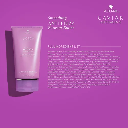Vista 4 de Alterna Caviar - Mantequilla suavizante antienvejecimiento antiencrespamiento, protege el cabello del peinado del calor y la humedad, sin sulfatos