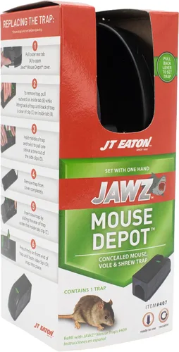 Vista 4 de JT Eaton Jawz 407 Depot - Trampas para ratones cubiertas Protective Depot Cover for Snap Trap Placement; Discreet; Safe Around Kids and Pets