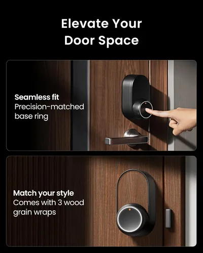 Vista 13 de Smart Lock Ultra con teclado, cerradura de puerta de huellas dactilares, control remoto de aplicación, cerrojo de teclado WiFi integrado, desbloqueo