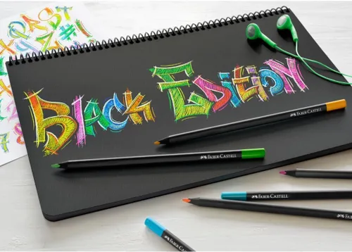 Vista 7 de Faber-Castell Lápices de colores Black Edition, clásicos, suministros para manualidades de primavera