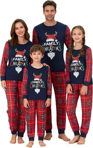 Vista 34 de OAKFashion Conjuntos de Pijamas Familiares de Navidad, Pijamas Familiares a Juego de Navidad Ropa de Dormir Pjs