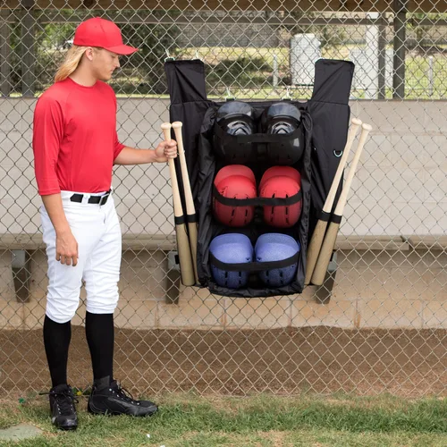 Vista 5 de Champion Sports Baseball/Softball Equipment Bags – Bat & Helmet Bags, Hanging Dugout Organizers, Travel Caddies & Backpacks, Multiple Styles for
