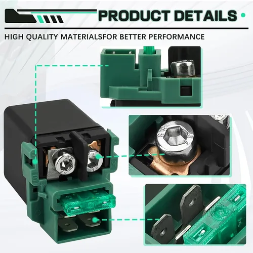Vista 4 de Relé de solenoide de arranque para Honda Shadow 750 1300 VT750 1100 VTX 1100 CB500 CB750 CBR600 CBR600RR CBR300R para Kawasaki Vulcan 500 800 900