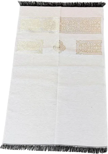 Vista 10 de Alfombra de oración musulmana, alfombra de oración turca, alfombra de oración para hombres musulmanes, mujeres, Janamaz con temática de kaaba