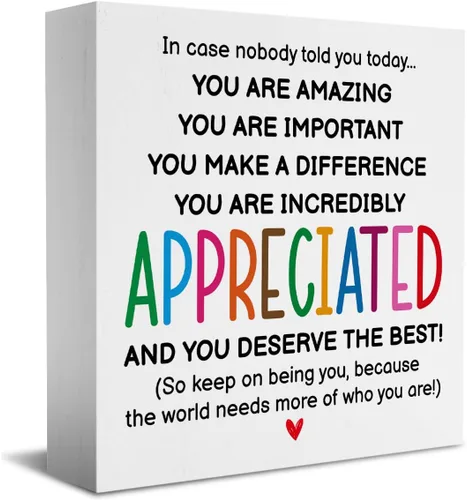 Vista 14 de HTBIG Regalos inspiracionales para hombres, mujeres, amigos, decoración de oficina para compañeros de trabajo, regalos de reconocimiento, You Are