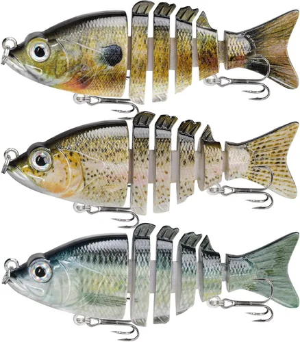 Vista 10 de GOTOUR Fishing Lures for Freshwater or Saltwater, Easy to Use for Family Fishing Beginner and Pros, Most Lifelike Jointed Swimbait，Slow Sinking Bass
