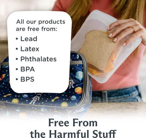 Vista 5 de Bolsas reutilizables de almacenamiento de alimentos Stasher de silicona premium, paquete de 4, transparentes, bolsas de almacenamiento de alimentos