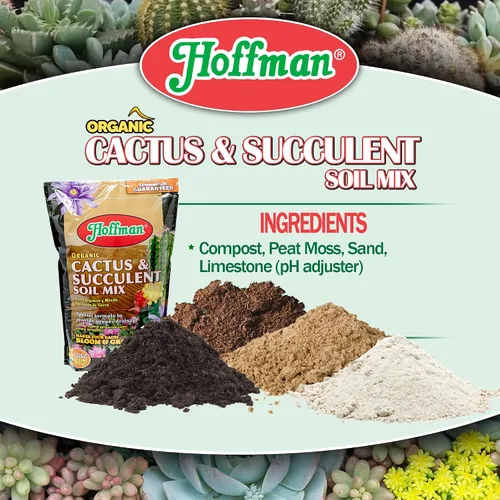 Vista 4 de Hoffman 10410 - Mezcla de suelo orgánico para cactus y suculentas, 10 cuartos