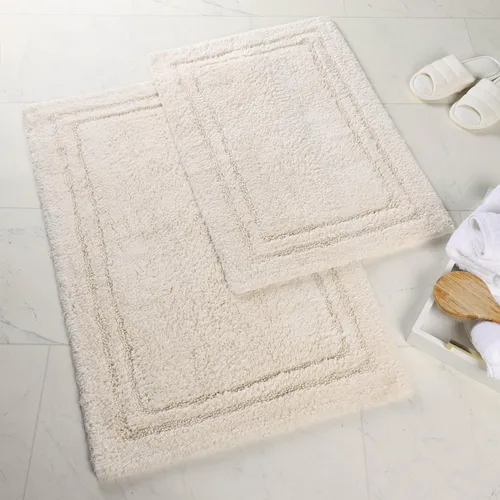 Vista 46 de Superior Cotton Washable Bath Rug, Non Slip Runner, 1 Piece Set, Black Absorbent Combed Cotton Bath Rug Runner or Rug Set, Bathroom Vanity or