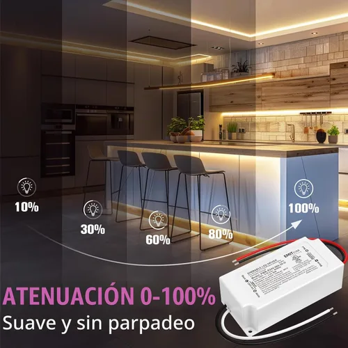 Vista 3 de EMITEVER 60W 24V Dimmable LED Driver, AC 120V a DC Transformador electrónico